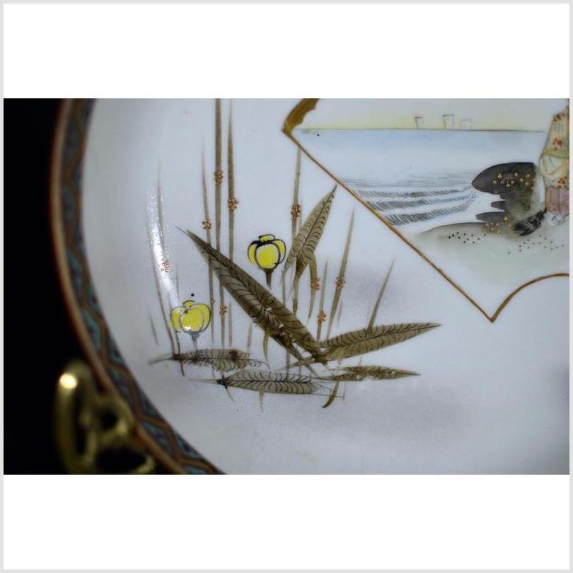 Antique Japanese Kutani Hand Painted Porcelain Plate-3. Asian & Chinese Furniture, Art, Antiques, Vintage Home Décor for sale at FEA Home