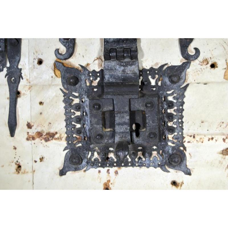 Antique Kerala Indian Iron Gate Lock-5. Asian & Chinese Furniture, Art, Antiques, Vintage Home Décor for sale at FEA Home