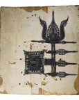 Antique Kerala Indian Iron Gate Lock-1. Asian & Chinese Furniture, Art, Antiques, Vintage Home Décor for sale at FEA Home