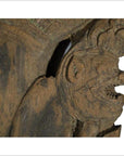 Antique Burmese Temple Carving – Mirrored Guardian Relief, Stylized Headgear-2. Asian & Chinese Furniture, Art, Antiques, Vintage Home Décor for sale at FEA Home