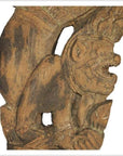 Antique Burmese Temple Carving – Mirrored Guardian Relief, Stylized Headgear-4. Asian & Chinese Furniture, Art, Antiques, Vintage Home Décor for sale at FEA Home