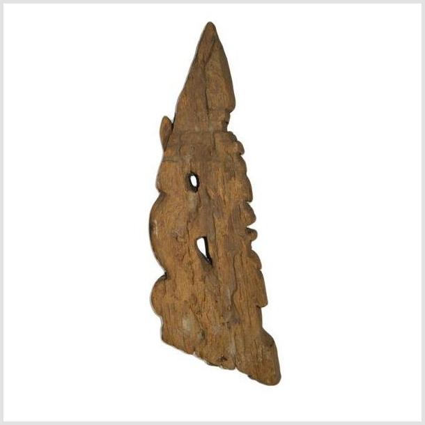 Antique Burmese Temple Carving – Mirrored Guardian Relief, Stylized Headgear-9. Asian & Chinese Furniture, Art, Antiques, Vintage Home Décor for sale at FEA Home