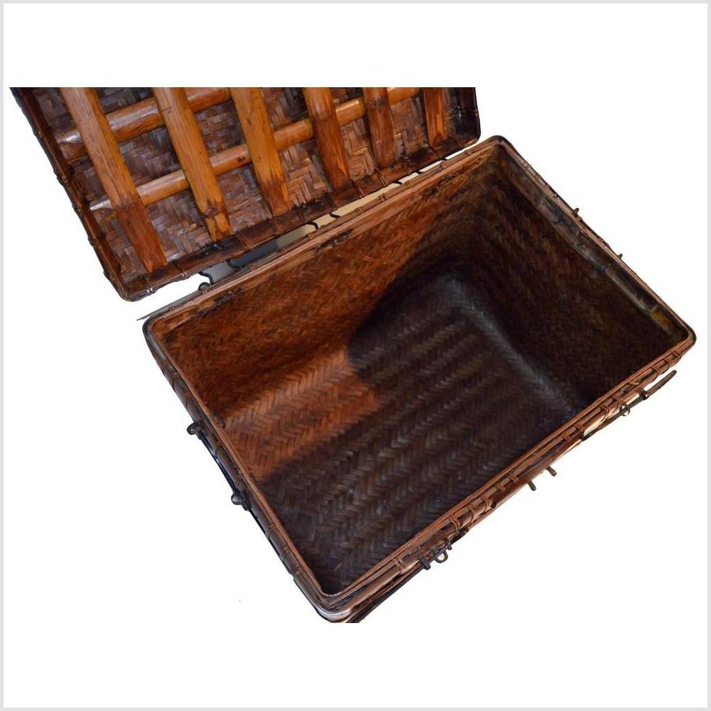 Antique Large Chinese Rattan and Bamboo Box-3. Asian & Chinese Furniture, Art, Antiques, Vintage Home Décor for sale at FEA Home
