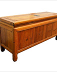 Antique Low Kang Chinese Chest with Drawers, Doors and Brass Hardware-4. Asian & Chinese Furniture, Art, Antiques, Vintage Home Décor for sale at FEA Home