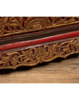 Madura Hand Carved Wooden Blanket Chest - Gilt Accents-11. Asian & Chinese Furniture, Art, Antiques, Vintage Home Décor for sale at FEA Home