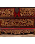 Madura Hand Carved Wooden Blanket Chest - Gilt Accents-12. Asian & Chinese Furniture, Art, Antiques, Vintage Home Décor for sale at FEA Home