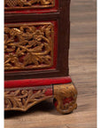 Madura Hand Carved Wooden Blanket Chest - Gilt Accents-17. Asian & Chinese Furniture, Art, Antiques, Vintage Home Décor for sale at FEA Home