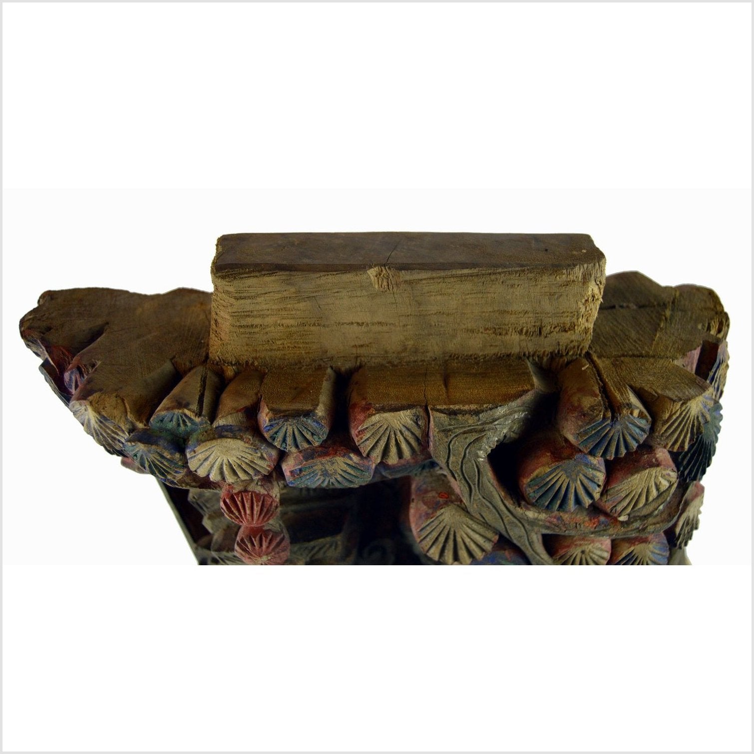 Antique Multicolor Corbel-4. Asian & Chinese Furniture, Art, Antiques, Vintage Home Décor for sale at FEA Home