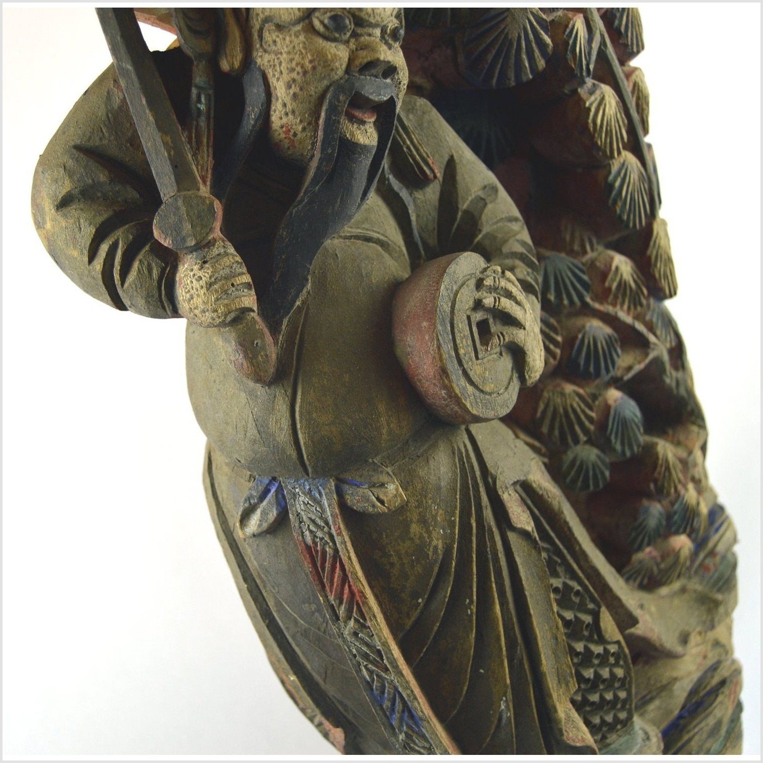 Antique Multicolor Corbel-5. Asian & Chinese Furniture, Art, Antiques, Vintage Home Décor for sale at FEA Home