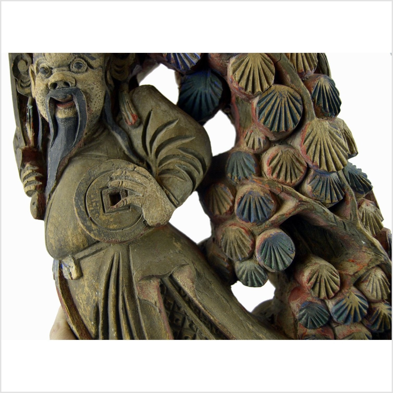 Antique Multicolor Corbel-6. Asian & Chinese Furniture, Art, Antiques, Vintage Home Décor for sale at FEA Home