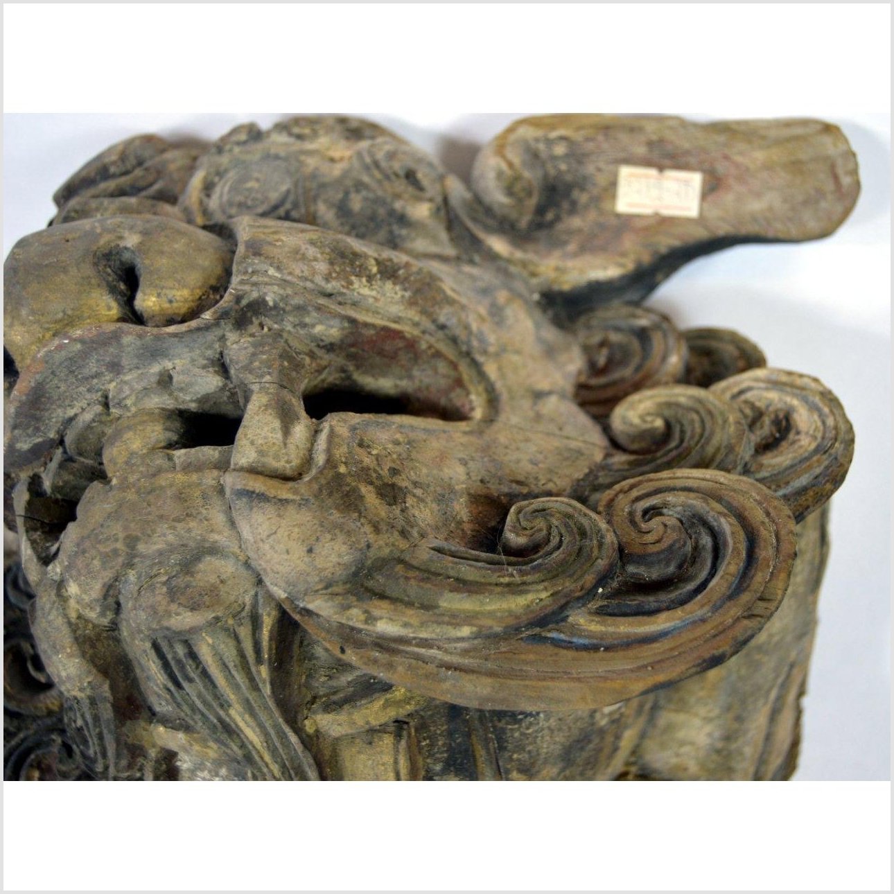 Antique Multicolor Foo Dog Corbel-3. Asian & Chinese Furniture, Art, Antiques, Vintage Home Décor for sale at FEA Home