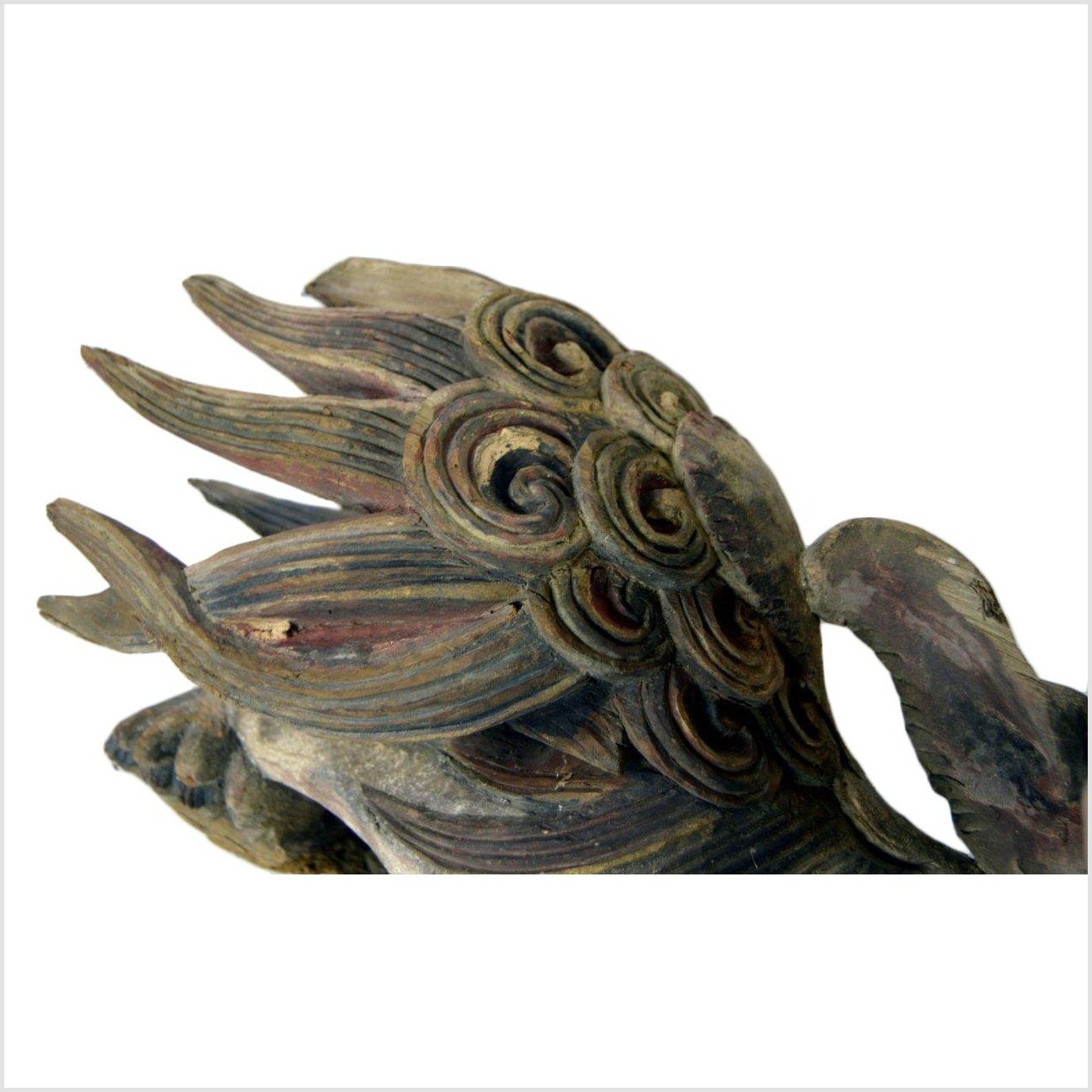 Antique Multicolor Foo Dog Corbel-5. Asian & Chinese Furniture, Art, Antiques, Vintage Home Décor for sale at FEA Home