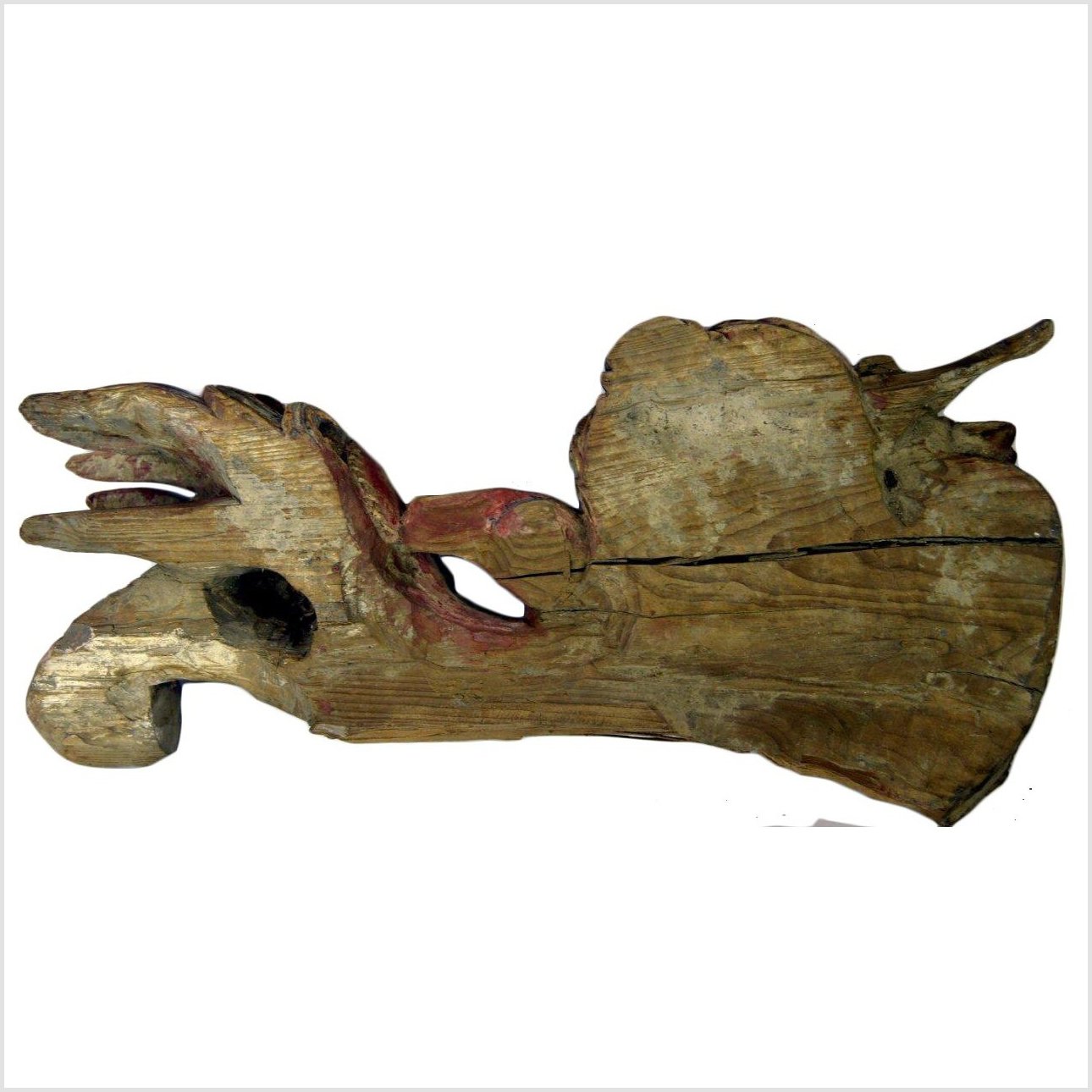 Antique Multicolor Foo Dog Corbel-7. Asian & Chinese Furniture, Art, Antiques, Vintage Home Décor for sale at FEA Home