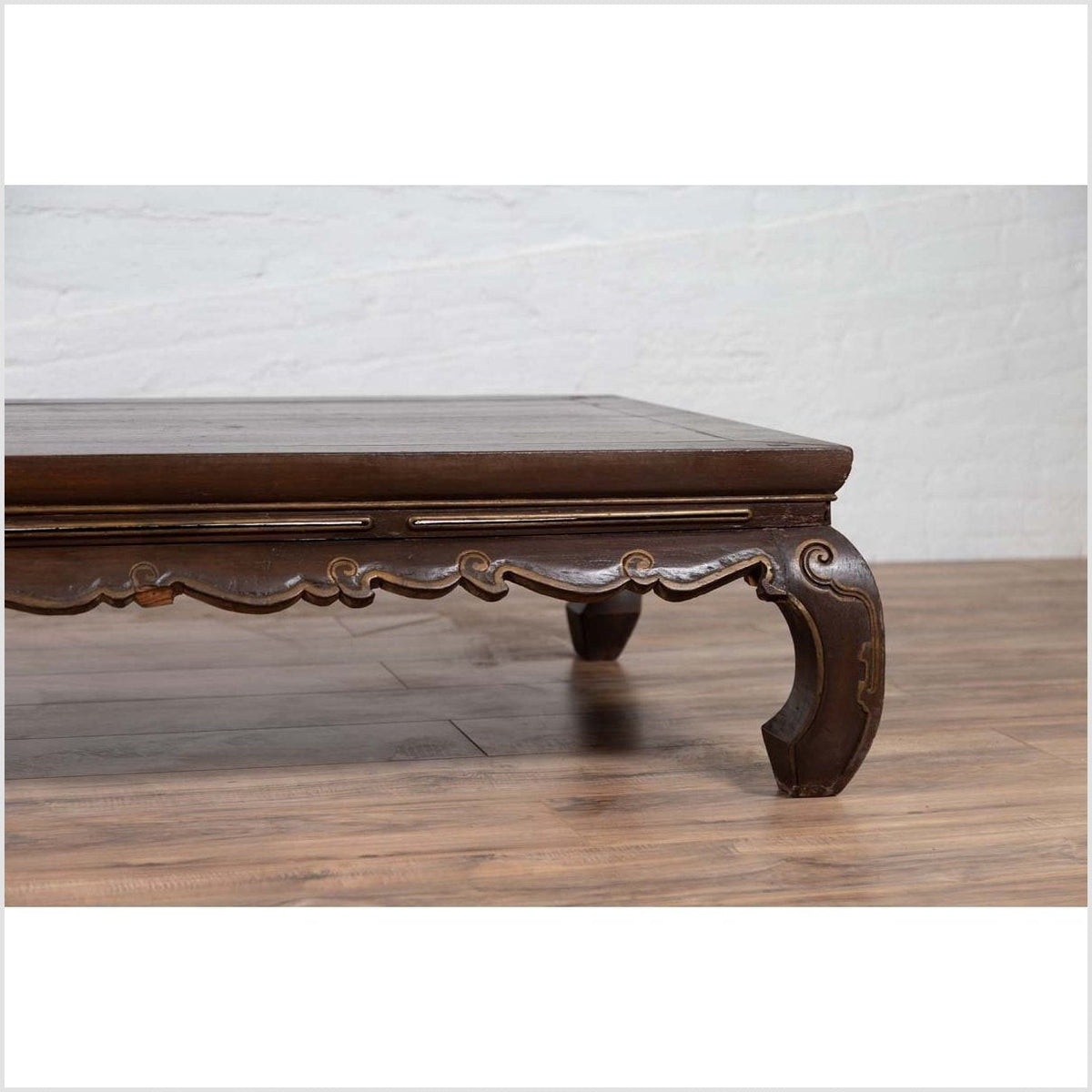 Antique Northern Chinese Kang Opium Bed with Chow Legs and Hand Carved Frieze-6. Asian & Chinese Furniture, Art, Antiques, Vintage Home Décor for sale at FEA Home