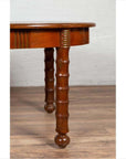 Antique Oval Dining Room Table from Indonesia with Spindle Legs and Warm Patina-11. Asian & Chinese Furniture, Art, Antiques, Vintage Home Décor for sale at FEA Home