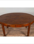 Antique Oval Dining Room Table from Indonesia with Spindle Legs and Warm Patina-12. Asian & Chinese Furniture, Art, Antiques, Vintage Home Décor for sale at FEA Home
