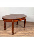 Antique Oval Dining Room Table from Indonesia with Spindle Legs and Warm Patina-14. Asian & Chinese Furniture, Art, Antiques, Vintage Home Décor for sale at FEA Home
