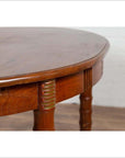 Antique Oval Dining Room Table from Indonesia with Spindle Legs and Warm Patina-16. Asian & Chinese Furniture, Art, Antiques, Vintage Home Décor for sale at FEA Home