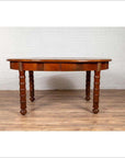 Antique Oval Dining Room Table from Indonesia with Spindle Legs and Warm Patina-18. Asian & Chinese Furniture, Art, Antiques, Vintage Home Décor for sale at FEA Home