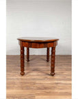 Antique Oval Dining Room Table from Indonesia with Spindle Legs and Warm Patina-20. Asian & Chinese Furniture, Art, Antiques, Vintage Home Décor for sale at FEA Home