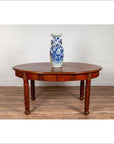 Antique Oval Dining Room Table from Indonesia with Spindle Legs and Warm Patina-3. Asian & Chinese Furniture, Art, Antiques, Vintage Home Décor for sale at FEA Home