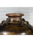 Antique Thai 19th Century Brown Glazed Water Jar with Petite Loop Handles-14. Asian & Chinese Furniture, Art, Antiques, Vintage Home Décor for sale at FEA Home