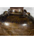 Antique Thai 19th Century Brown Glazed Water Jar with Petite Loop Handles-15. Asian & Chinese Furniture, Art, Antiques, Vintage Home Décor for sale at FEA Home