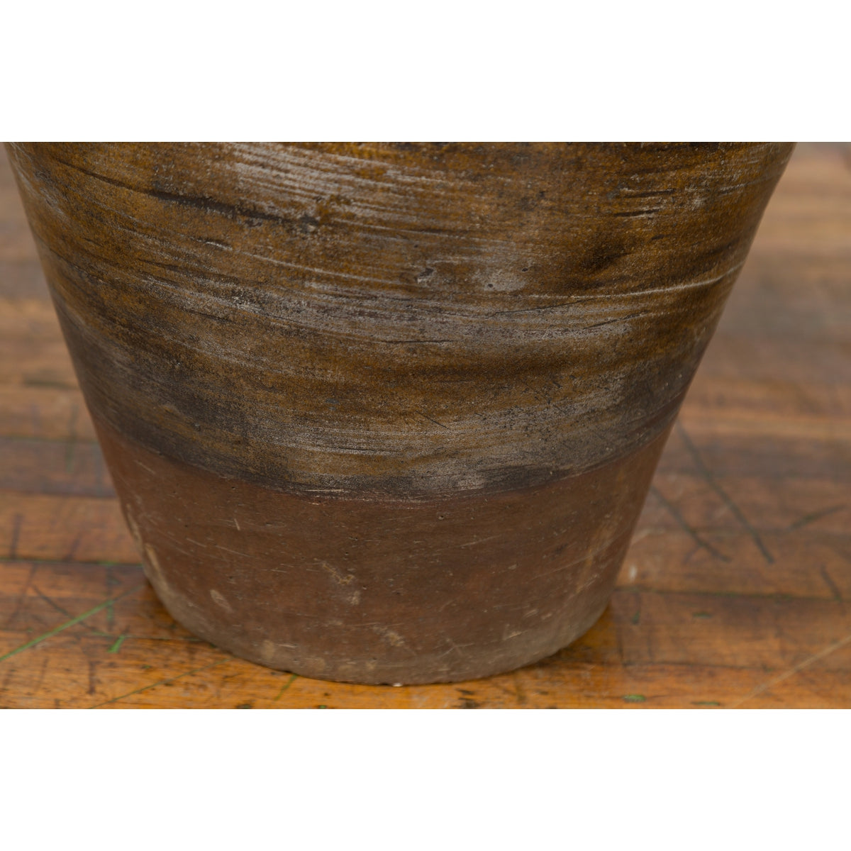 Antique Thai 19th Century Brown Glazed Water Jar with Petite Loop Handles-16. Asian & Chinese Furniture, Art, Antiques, Vintage Home Décor for sale at FEA Home
