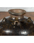 Antique Thai 19th Century Brown Glazed Water Jar with Petite Loop Handles-7. Asian & Chinese Furniture, Art, Antiques, Vintage Home Décor for sale at FEA Home