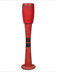 Antique Thai Freestanding Red Ceremonial Drum with Reeded Accents and Round Base-1. Asian & Chinese Furniture, Art, Antiques, Vintage Home Décor for sale at FEA Home