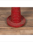 Antique Thai Freestanding Red Ceremonial Drum with Reeded Accents and Round Base-10. Asian & Chinese Furniture, Art, Antiques, Vintage Home Décor for sale at FEA Home