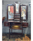 Art Deco Vanity Dressing Table with Three Mirrors-1. Asian & Chinese Furniture, Art, Antiques, Vintage Home Décor for sale at FEA Home