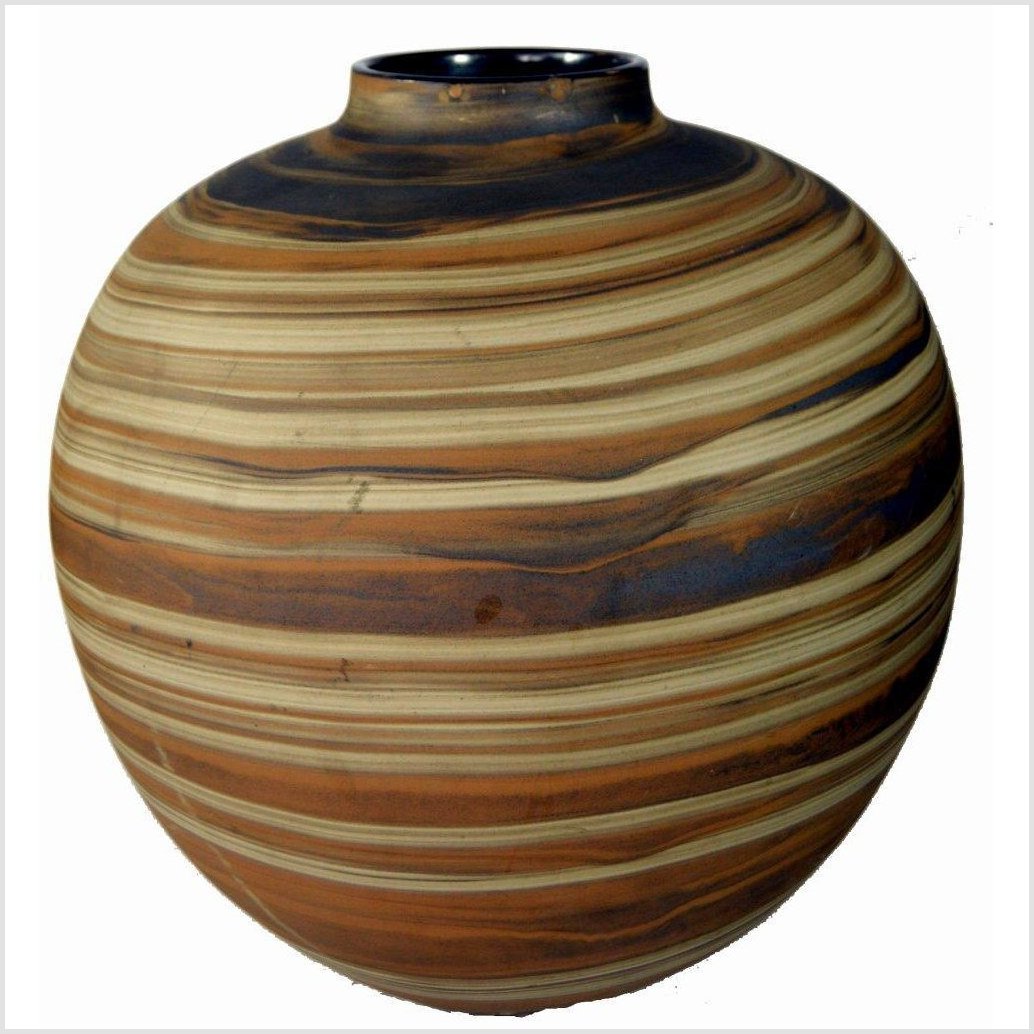 Artisan Large Ceramic Vase-5. Asian & Chinese Furniture, Art, Antiques, Vintage Home Décor for sale at FEA Home