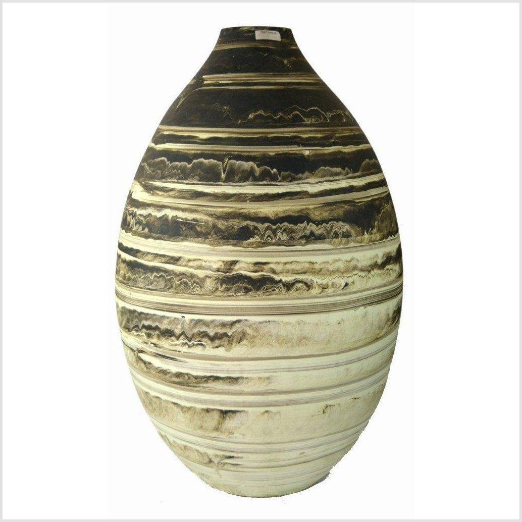Artisan Large Ceramic Vase-3. Asian & Chinese Furniture, Art, Antiques, Vintage Home Décor for sale at FEA Home