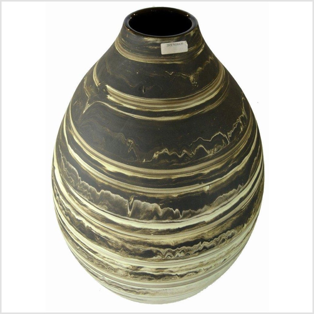 Artisan Large Ceramic Vase-4. Asian & Chinese Furniture, Art, Antiques, Vintage Home Décor for sale at FEA Home