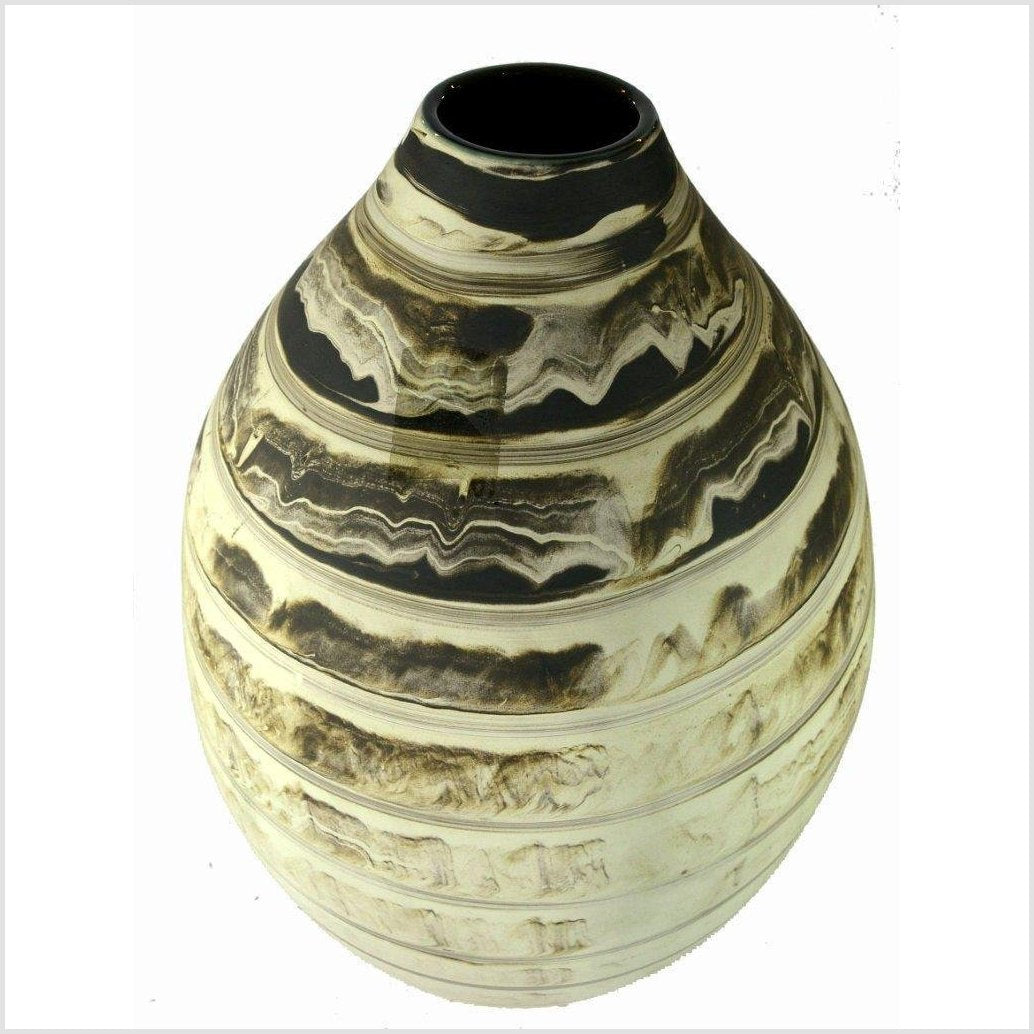 Artisan Large Ceramic Vase-3. Asian & Chinese Furniture, Art, Antiques, Vintage Home Décor for sale at FEA Home