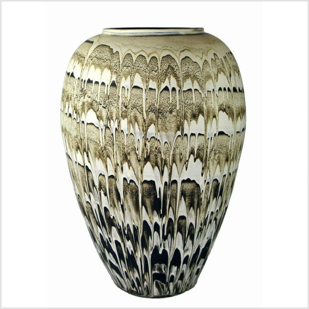 Artisan Large Ceramic Vase-4. Asian & Chinese Furniture, Art, Antiques, Vintage Home Décor for sale at FEA Home