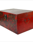 Asian Hand Painted Trunk-6. Asian & Chinese Furniture, Art, Antiques, Vintage Home Décor for sale at FEA Home
