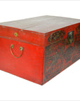 Asian Hand Painted Trunk-7. Asian & Chinese Furniture, Art, Antiques, Vintage Home Décor for sale at FEA Home