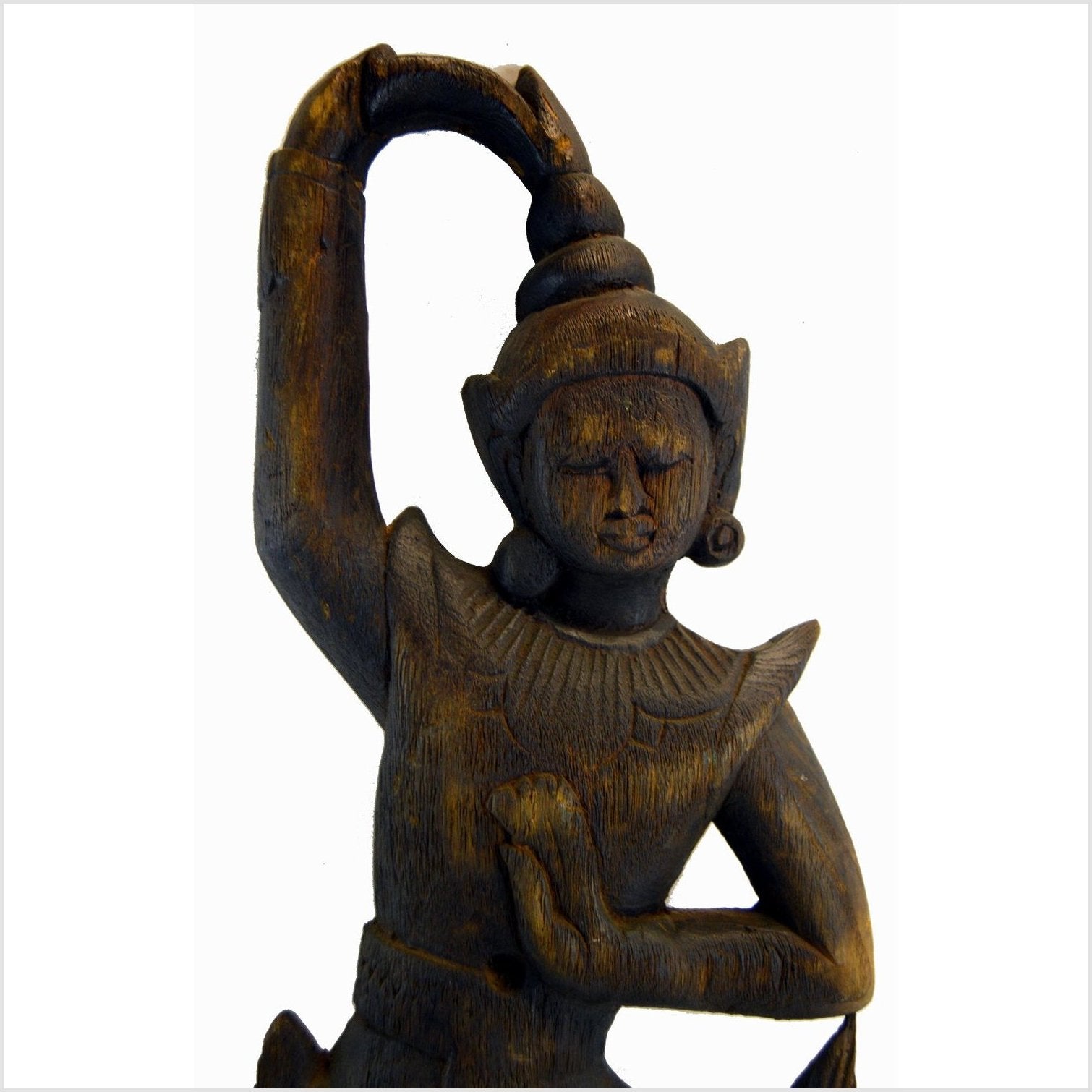 Balinese Hand Carved Temple Dancer-3. Asian & Chinese Furniture, Art, Antiques, Vintage Home Décor for sale at FEA Home