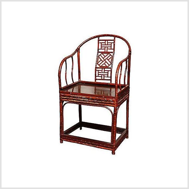 19th Century Bamboo Horseshoe Chair-2. Asian & Chinese Furniture, Art, Antiques, Vintage Home Décor for sale at FEA Home