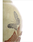 Beige Butterfly Planter-2. Asian & Chinese Furniture, Art, Antiques, Vintage Home Décor for sale at FEA Home