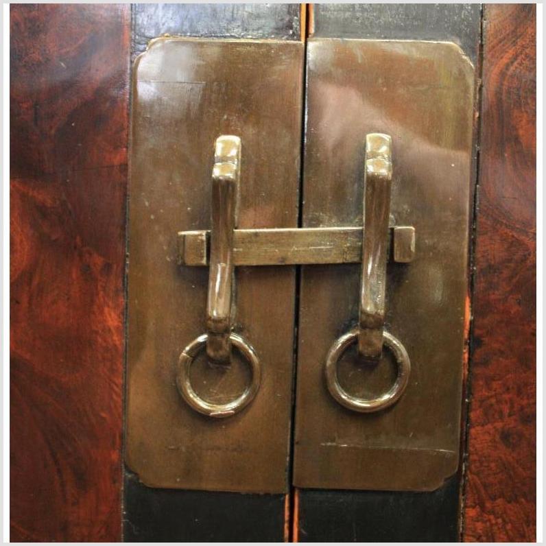 Black & Natural Color Cabinet with Burl Wood Doors-3. Asian & Chinese Furniture, Art, Antiques, Vintage Home Décor for sale at FEA Home