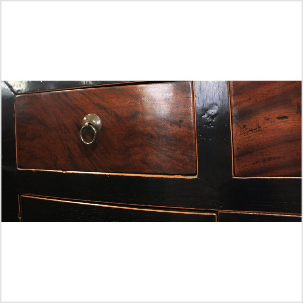 Black & Natural Color Cabinet with Burl Wood Doors-4. Asian & Chinese Furniture, Art, Antiques, Vintage Home Décor for sale at FEA Home
