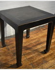 Black Side Table with Inset Floor Tile-2. Asian & Chinese Furniture, Art, Antiques, Vintage Home Décor for sale at FEA Home