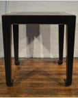 Black Side Table with Inset Floor Tile-4. Asian & Chinese Furniture, Art, Antiques, Vintage Home Décor for sale at FEA Home