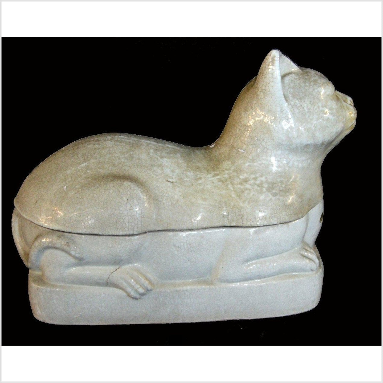 Blanc de Chine Porcelain Cat-4. Asian & Chinese Furniture, Art, Antiques, Vintage Home Décor for sale at FEA Home