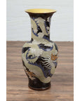 Blue Dragon Motif Altar Vase on Black Ground, Found in Vietnamese Temple-13. Asian & Chinese Furniture, Art, Antiques, Vintage Home Décor for sale at FEA Home