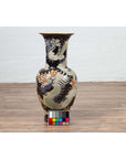 Blue Dragon Motif Altar Vase on Black Ground, Found in Vietnamese Temple-4. Asian & Chinese Furniture, Art, Antiques, Vintage Home Décor for sale at FEA Home