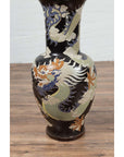 Blue Dragon Motif Altar Vase on Black Ground, Found in Vietnamese Temple-6. Asian & Chinese Furniture, Art, Antiques, Vintage Home Décor for sale at FEA Home